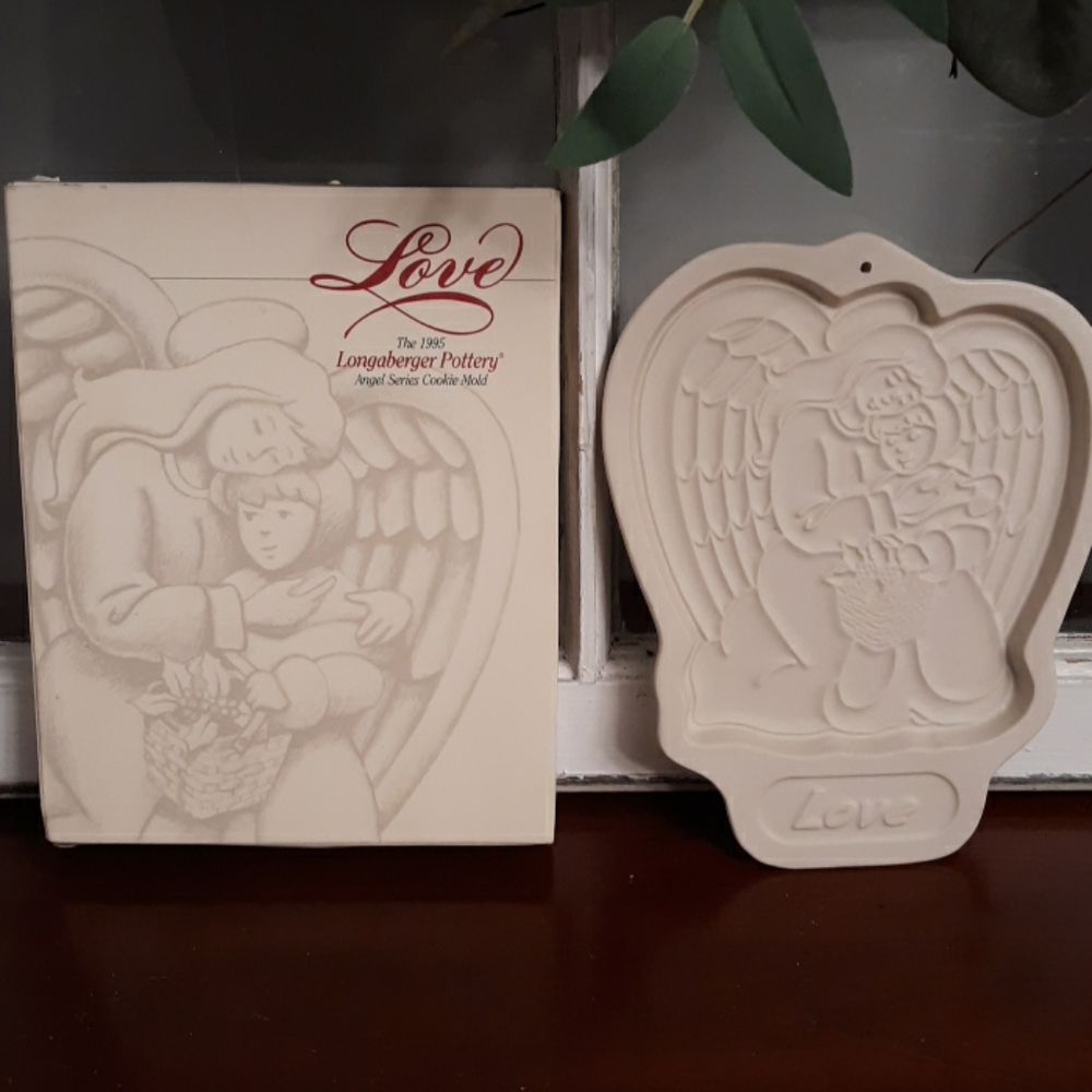 Longaberger Angel cookie mold, Love